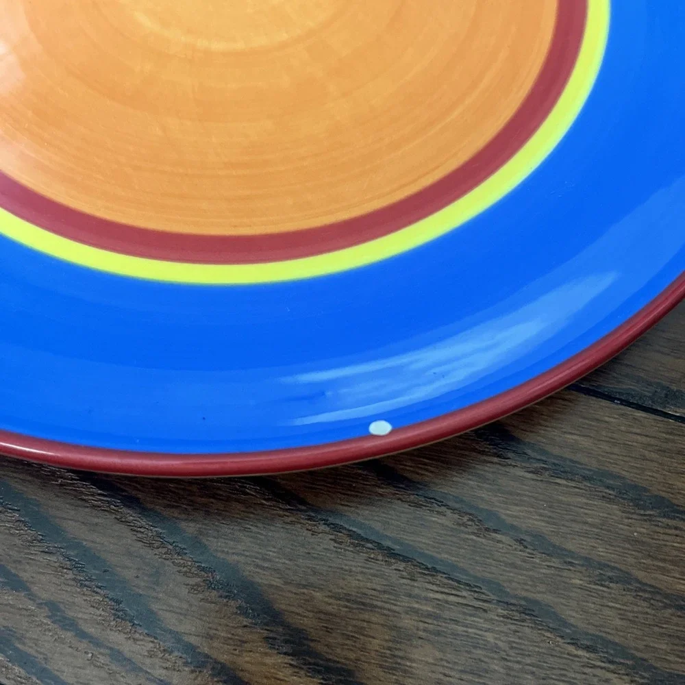 Dinner Plate Dansk China Caribe Bahama Blue Orange 10 5/8